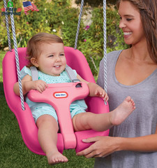 Little Tikes Snug ‘N Secure Pink Swing with Adjustable Straps, 2-In-1 for Baby a