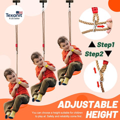 Rotating Disc Swing for Kids – 360° Swivel Seat, No Assembly, Portable Rope Swin