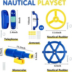 Playground Accessories Backyard Pirate Plastic Ship Playset Plastic Playground