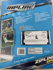 RIPLINE EPIC ZIPLINE W/SEAT,80-FEET,BLUE BACKYARD FUN ADVENTURE OBSTACLE COURSE