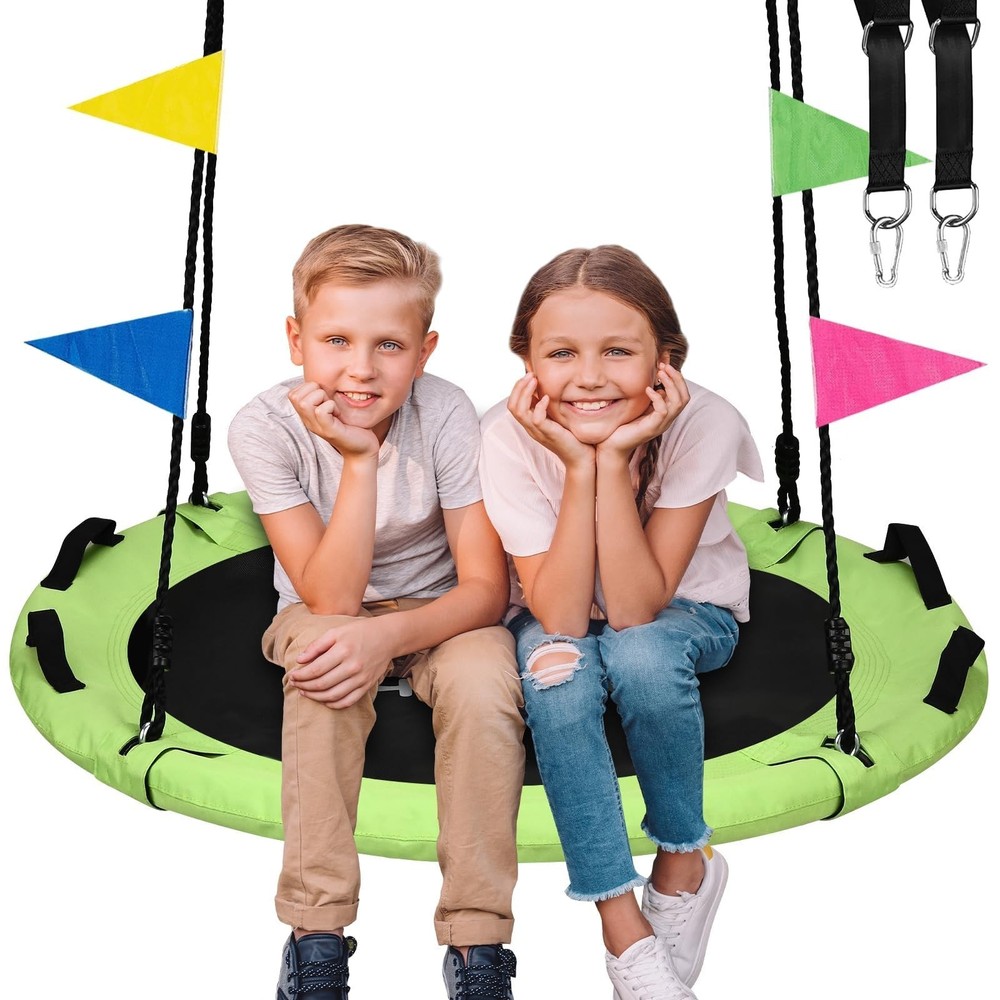 HeyZoo Tree Swing, Saucer Swing 40 Inch for Kids, 900lbs Weight Capacity, wit…
