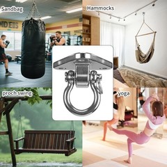 Stainless Steel Heavy Duty Swing Hanger with Smooth Swing Bearings 180° Ceili…