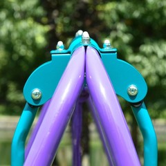 Children’s Playground Set Adjustable Ropes with Metal Frame for Stability