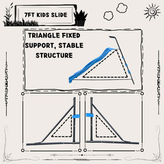 2.2M kids plastic slide indoor Freestanding playground equipment children slide