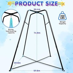 2026 X-Shaped Sensory Swing Stand with Pod & Chair – Heavy Duty