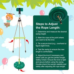 AGPTEK Disc Swing with Monkey Bars Tree Swing Set Accessories Rope Outdoor Play
