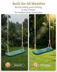 Weatherproof Tree Swing for Kids,Heavy Duty 264LB for Backyard | Green