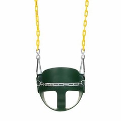 High-Back Half Bucket Toddler Swing – Coated Swing Chains, Fully Assembled