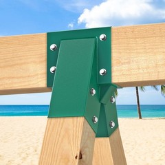 Heavy Duty Swing Set Brackets for 4×4 Legs & 4×6 Beam, DIY Kit Included