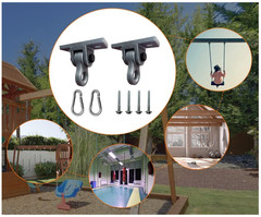 Green Swing Hangers 4-Pack, 5000lb Capacity with Screws for Indoor/Outdoor Use
