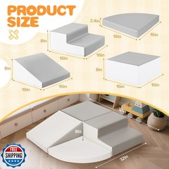 Sumbababy Climbing Foam Blocks for Toddlers: Waterproof Pu Leathe