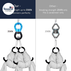 Swing Swivel 35KN Breaking Strength 360° Rotator Safety Rotational Device Hangin