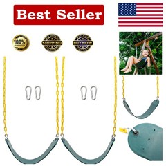 2-Pack Heavy-Duty Swing Seats with 66″ Chains – Safe Outdoor Fun for Kids
