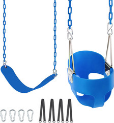 Toddler Swing Seat, Heavy-Duty High Back Fully Assembled Baby Swing, Iron Chain