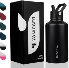 Yonicoer 64oz Insulated Stainless Steel Water Bottle with Handle