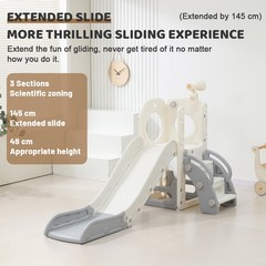 6 in 1 Kids Slide Climber Playset Indoor Outdoor Freestanding Toddler Playground