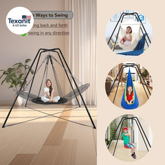 Swing Stand for Kids, 330LBS Heavy Duty Metal Swings Frame for Backyard Indoor,