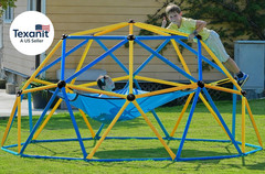 10FT Climbing Dome with Hammock, Outdoor Jungle Gym for Kids, Geometric Dome Cli