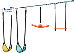Adventure Line- Swing, 2 Soft Swings, 1 Super Twister, and 1 Sturdy Metal Monkey