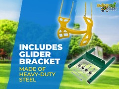 SWING SET STUFF INC. GLIDER WITH COATED CHAIN KIT YELLOW playground fun sun 0304