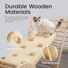 Tiny Land Pikler Triangle Set 7 in 1 Foldable Wooden