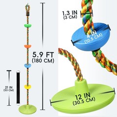 Tree Swing Climbing Rope, Heavy Duty Swings Seat Replacement for Kids Disc Ro…