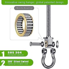 Heavy Duty Swing Hangers Set of 4 – Stainless Steel 304 for Wood & Metal Beams –