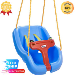 Outdoor Swing Toddler Baby Indoor Snug, Secure Blue Play Set with Adjustable St