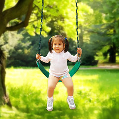 Toddler Swing Set for outside – High Back Full Bucket Seat with 4 Hanging Straps