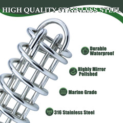 SHENGHUISS Shock Absorbing Spring 2 Pcs 304 Stainless Steel Spring for Porch Swi