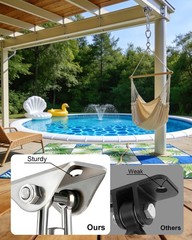Porch Swing Hanging Kit Heavy Duty 1000lbs Stainless Steel, Easy to Install S…