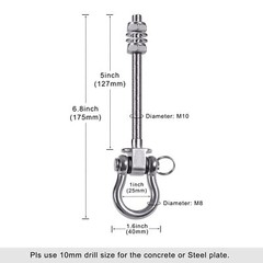 4 Pack Heavy Duty Stainless Steel Swing Hangers with Bearings for Porch Patio