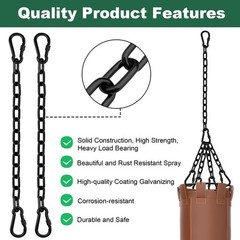 20inch Heavy-Duty Swing Chain Kit with Automatic Locking Buckles, Galvanized …