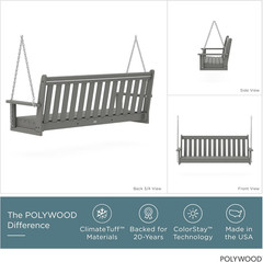 GNS60GY Vineyard 60″ Swing, Slate Grey