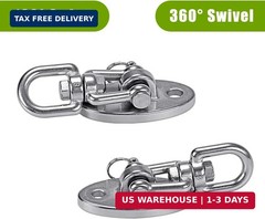 SELEWARE Ceiling Swing Mount Stainless Steel Swing Hangers Free Swivel Swing Hoo
