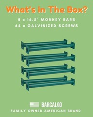 Barcaloo Playground Equipment Monkey Bars Playset Attachment, Monkey Bar Rods…