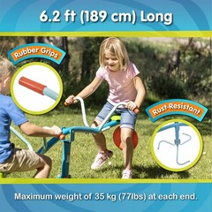 Spiro Spin Teeter Totter – Bounces and Spins 360 Degrees, Blue/Green
