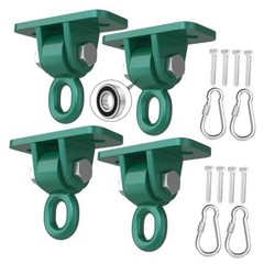 Heavy Duty Swing Hangers with Bearing, Porch Swing Hanging Kit 4 Pack Green