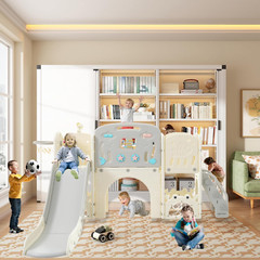 11In 1 Toddler Slide, Kid Slide for Toddlers Age 1-3 with Ring Toss, Basketball