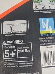 Ripline 36ft Ninjaline Portable JungleGym System 7 Obstacles Missing Storage Bag