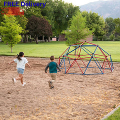 60″ Climbing Dome Outdoor Jungle Gym Playground Steel Kids Backyard Play Center