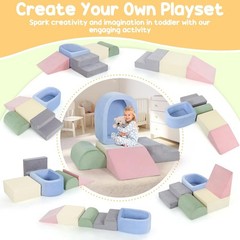 Soft Foam Climbing Blocks for Toddler Kid Baby Climbing Toys Block with Ball Pit