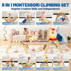 Kids Boys Girls Toddler Climbing Set Toy Indoor Playset Jungle Gym Bars