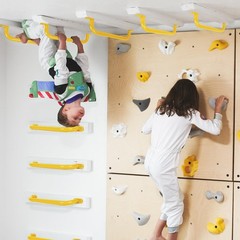 17” Yellow Monkey Bars Indoor, Outdoor Playground Handles, 6 Pieces