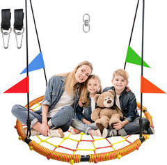 43″ Spider Web Swing,Tree Swing for Kids Outdoor,Outdoor Large Web Swings，900Lb