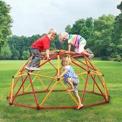 Geometric Dome Steel Frame Climber for Kids, Toddler Jungle Gym Outdoor Activity