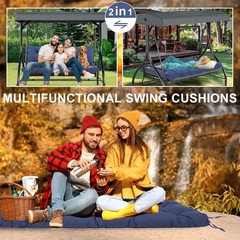 Durable Extra 5″ Thick Waterproof Porch Swing Cushions Outdoor 60 inch Swing Cus