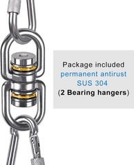 Heavy-Duty 360° Swing Swivel – Supports 1200 lbs, 2 Pack for Kids & Aerial Yoga