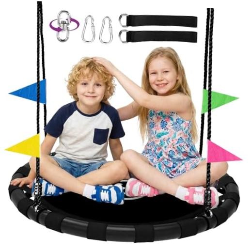 Saucer Swing for Kids & Adults, 900lbs Weight Capacity Heavy Duty Tree 40 Inch