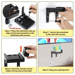Wall-Mounted Shelf for Nex Playground Console and Remote, Easy Assembly Requi…